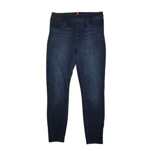 SPANX $98 Jean-ish Ankle Leggings Pull-On Stretch Denim Twilight Rinse Medium